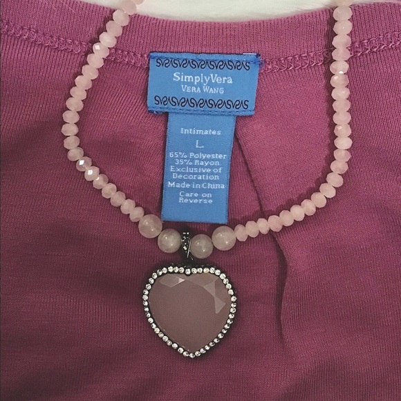 Vera Wang Rose Pink Mesh Bow Accent Pullover Long Sleeve Top Size Large - Picture 4 of 4